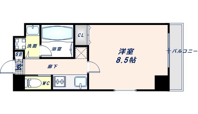 プレシオ小阪(1K/5階)の間取り写真