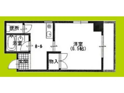 ルベール公園前(1K/7階)の間取り写真