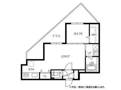 GATO ASSORTI(1LDK/1階)の間取り写真