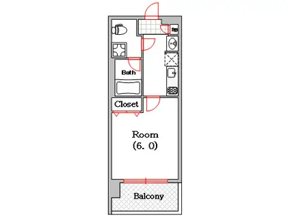 レオパレスはるき(1K/1階)の間取り写真