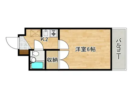 ASHIYA VIVID 府中(1K/1階)の間取り写真