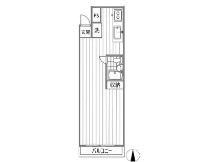 VERT新中野(1K/3階)の間取り写真