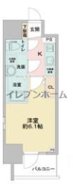 エスリードレジデンス大阪本町(1K/10階)の間取り写真