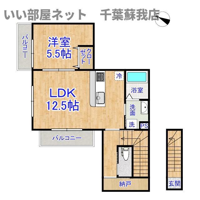 アムール MON FRERE(1LDK/2階)の間取り写真