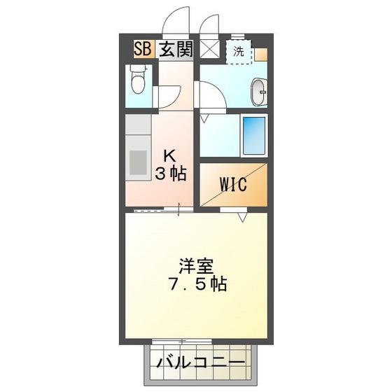 NEU HAUS II(1K/2階)の間取り写真