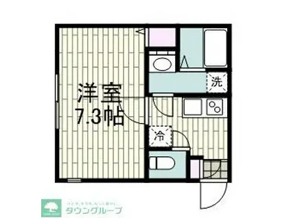 WN RESIDENCE(1K/2階)の間取り写真