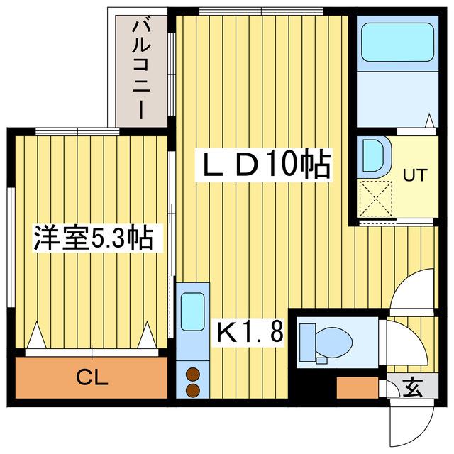 アストン・エム(1LDK/3階)の間取り写真