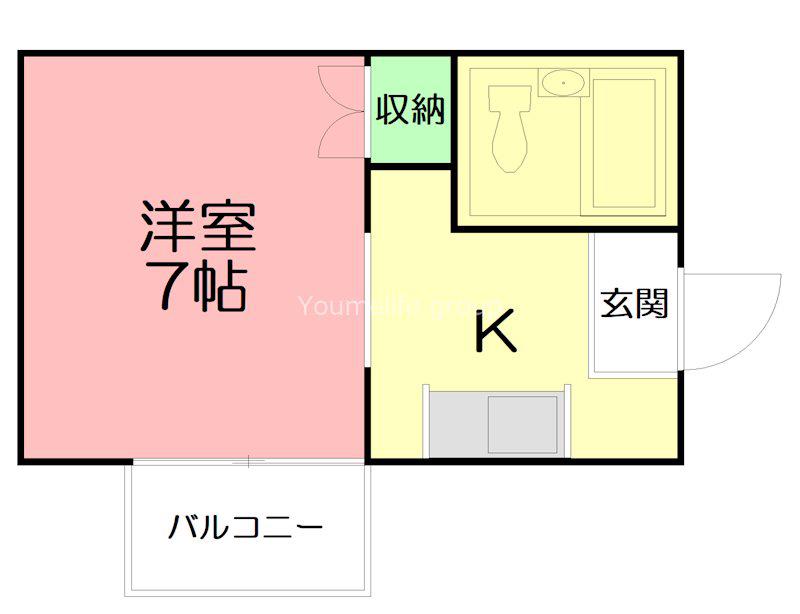 ACCESS 代官町(1K/2階)の間取り写真
