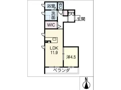 ADELE MOTOYAMA(1LDK/2階)の間取り写真