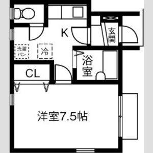 LARK(1K/1階)の間取り写真