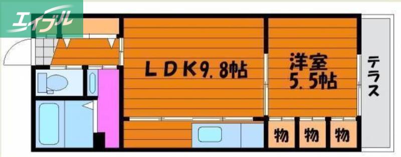 リブメゾン南方(1LDK/1階)の間取り写真