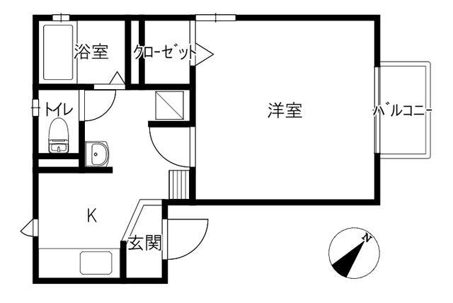 ジョイラックハウス5(1K/1階)の間取り写真