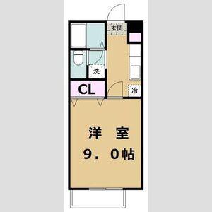 プリマベーラ上杉(1K/1階)の間取り写真