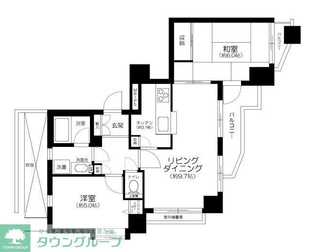 ライオンズマンション練馬春日町鹿島(2LDK/8階)の間取り写真