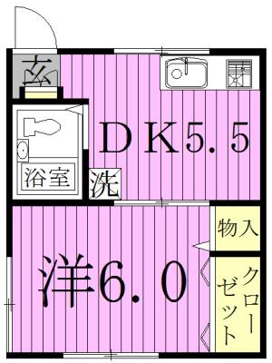 みさきI(1DK/1階)の間取り写真