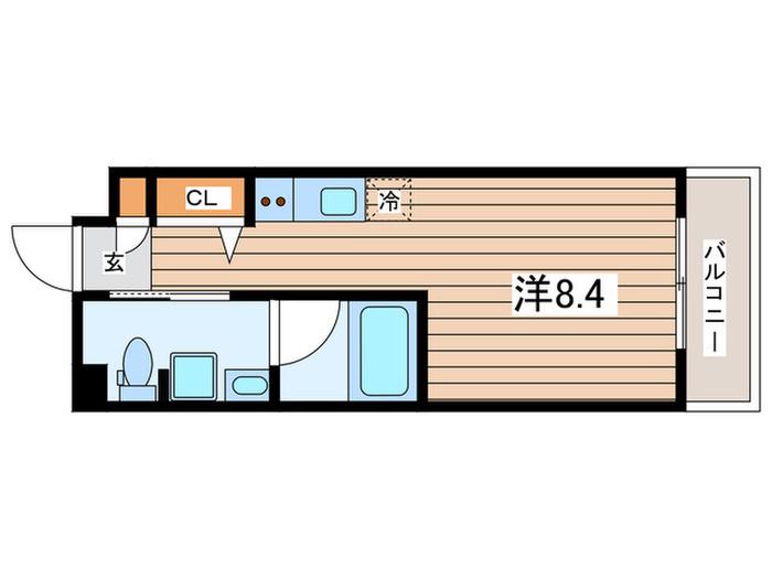 SPATIE OKURAYAMA(ワンルーム/5階)の間取り写真