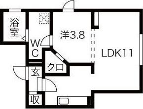 YS-SQUARE(1LDK/3階)の間取り写真