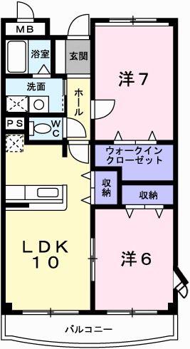 フラッツ・アイII(2LDK/3階)の間取り写真
