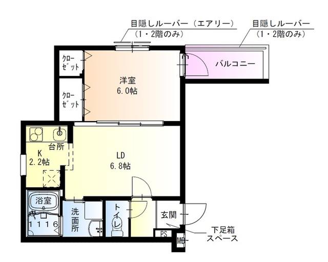 フジパレス堺百舌鳥梅北(1LDK/3階)の間取り写真