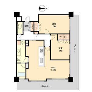 レジディアタワー仙台(2LDK/11階)の間取り写真