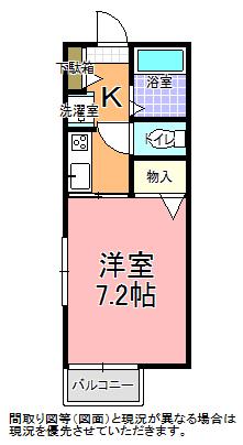 サングリーン(1K/1階)の間取り写真