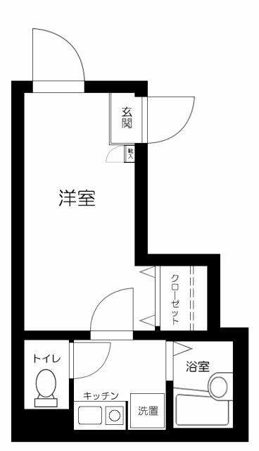 HIDAMARI OHGI(1K/1階)の間取り写真
