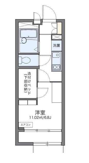 レオパレスヴェルレーヌ(1K/1階)の間取り写真