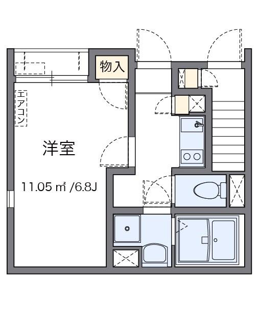 東京メトロ丸ノ内線 南阿佐ケ谷駅 徒歩15分 2階建 築14年(1K/1階)の間取り写真
