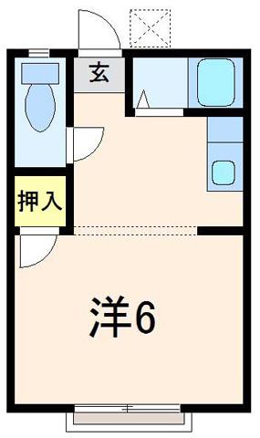 こーぽ・ふぃすと(1K/2階)の間取り写真