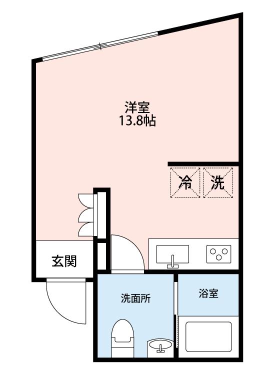 COZY岡崎柱町(ワンルーム/5階)の間取り写真