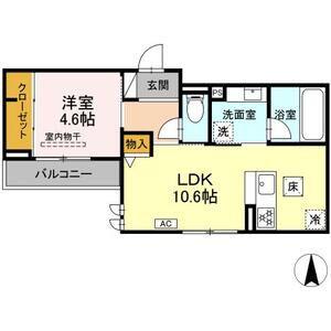 NOVELLA(1LDK/3階)の間取り写真