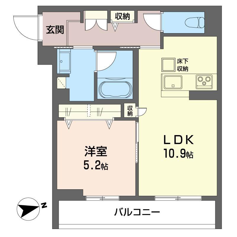 カ・ピリナ柏(1LDK/1階)の間取り写真