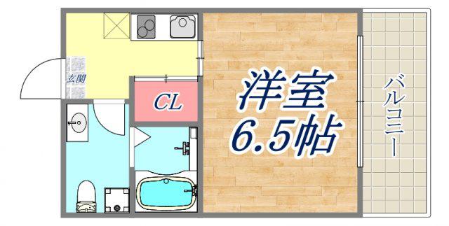 パロス須磨戸政町(1K/1階)の間取り写真