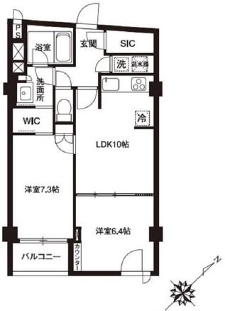 URBAN PARK代官山I アーバンパーク代官山I(2LDK/2階)の間取り写真