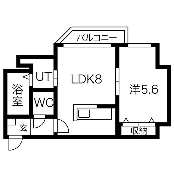 オリエントステージ表参道(1LDK/3階)の間取り写真