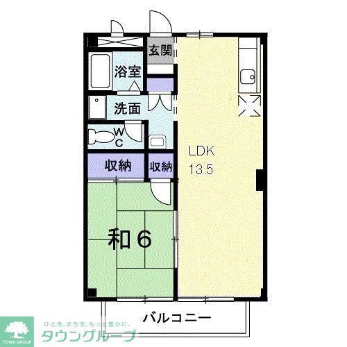 ACT 1(1LDK/2階)の間取り写真