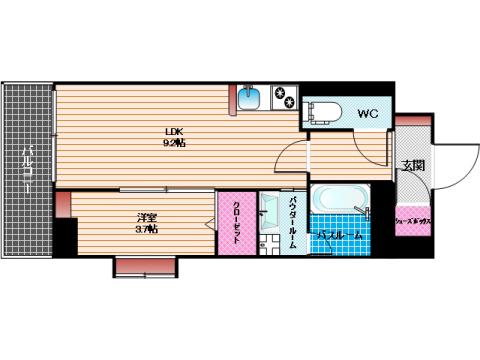 シナモンコート(1LDK/5階)の間取り写真