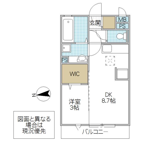 GT ASAKO(1DK/1階)の間取り写真