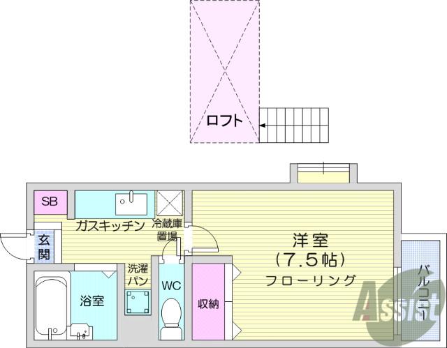 コーポエトランゼ(1K/1階)の間取り写真