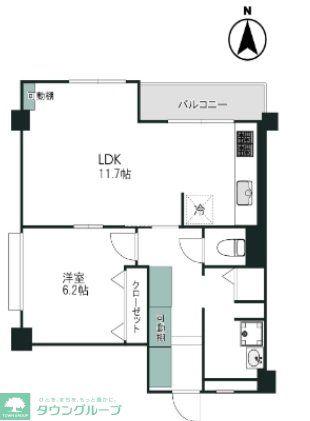 三栄ビル(1LDK/2階)の間取り写真