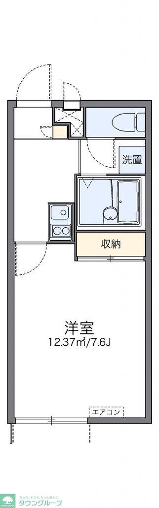 レオパレスR&FII(1K/1階)の間取り写真