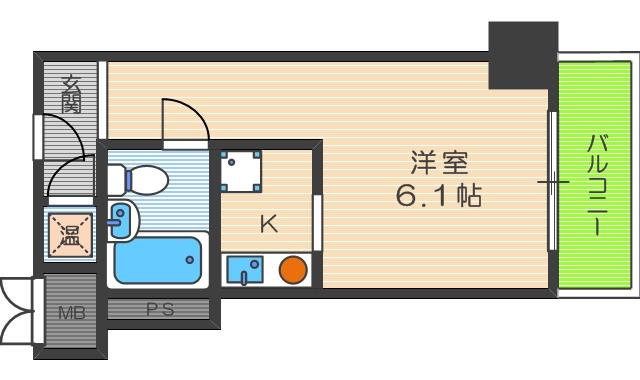ルイシャトレ中之島(ワンルーム/2階)の間取り写真