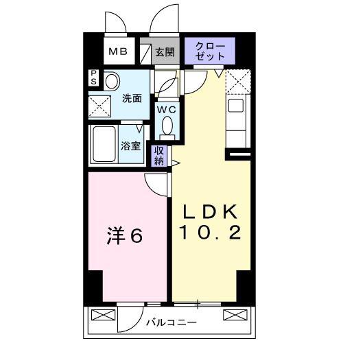 シオン八王子(1LDK/7階)の間取り写真