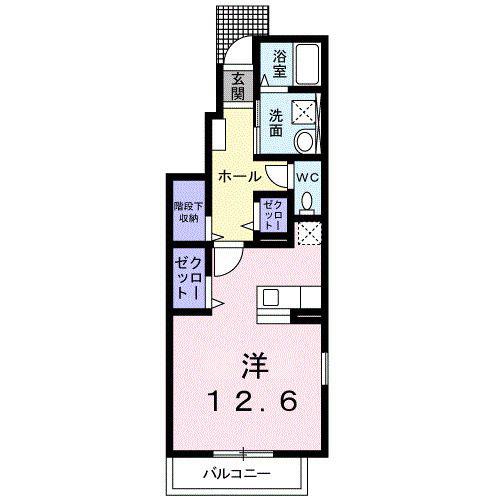 LALA・HOUSE・キノウチ(ワンルーム/1階)の間取り写真