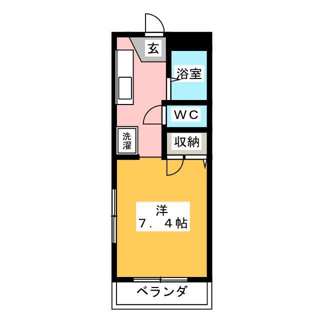 OKANOII(ワンルーム/4階)の間取り写真