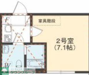 アザーレプラネ青葉台(1K/2階)の間取り写真
