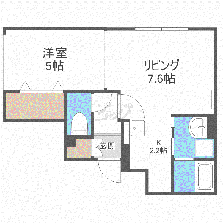 グランメール RA・N23(1LDK/3階)の間取り写真
