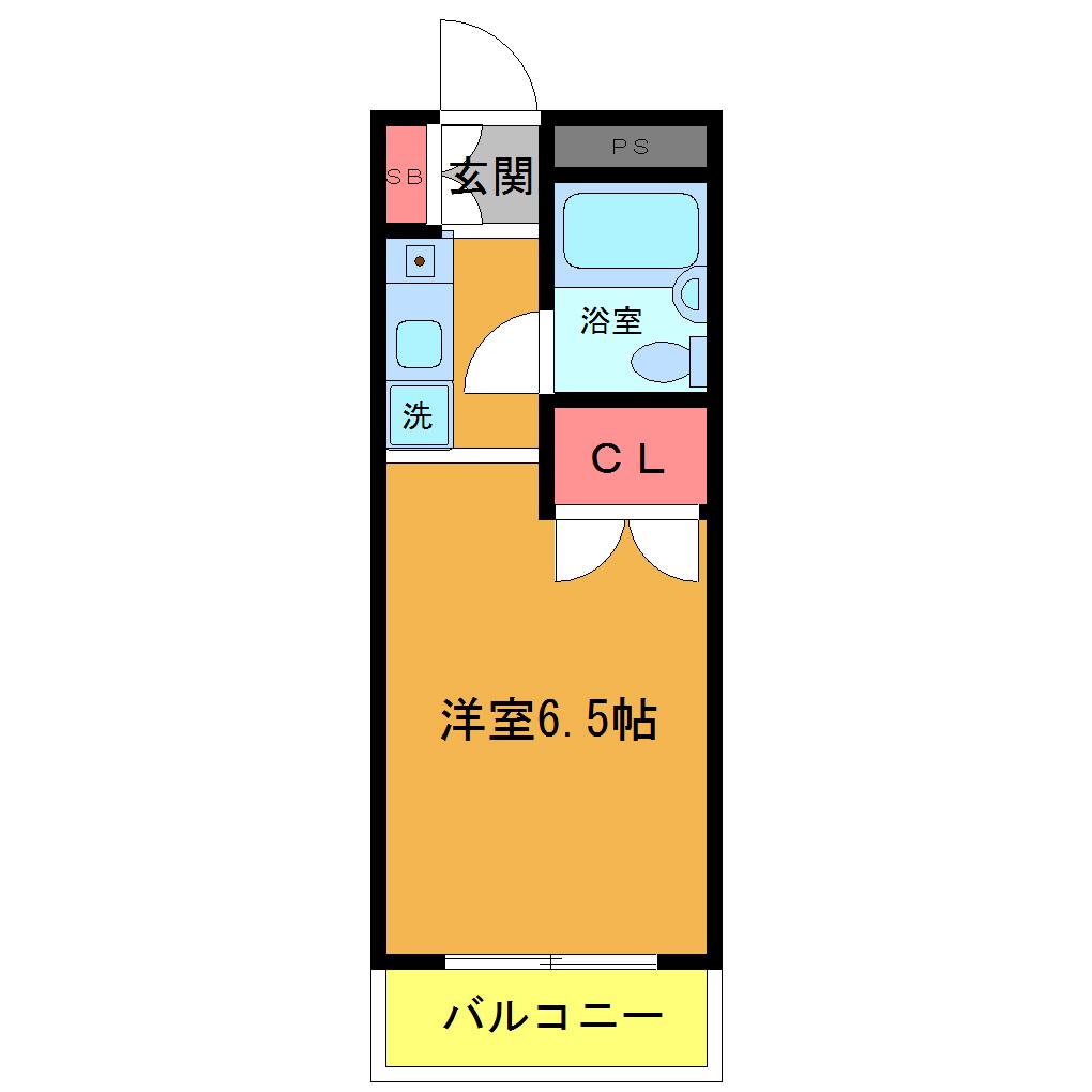 INT21(ワンルーム/2階)の間取り写真
