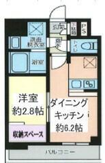 ドゥーエ浅草橋II(1DK/7階)の間取り写真