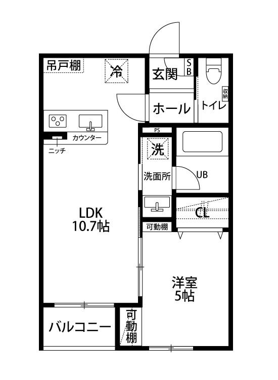 ブランフォーレ(1LDK/1階)の間取り写真
